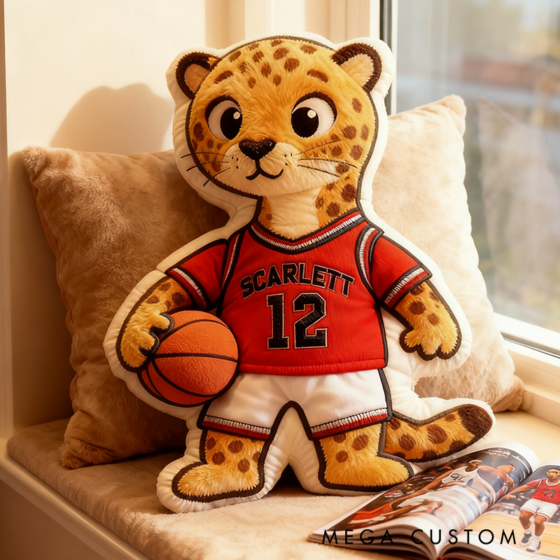 Personalized Basketball Pillow with Custom Name and Number Design