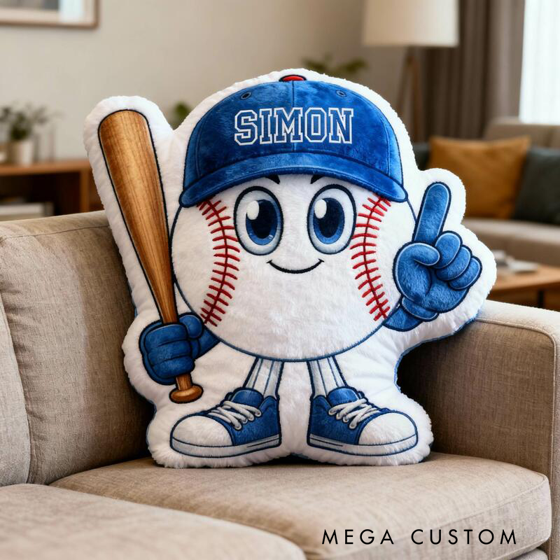 Personalized Baseball Pillow with Custom Name A Must-Have Gift for Sports Fans and Kids
