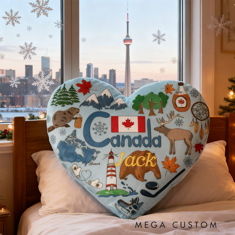 Personalized Canadian Heartland Pillow Graphic 3D Print Pillow for Travel Lovers