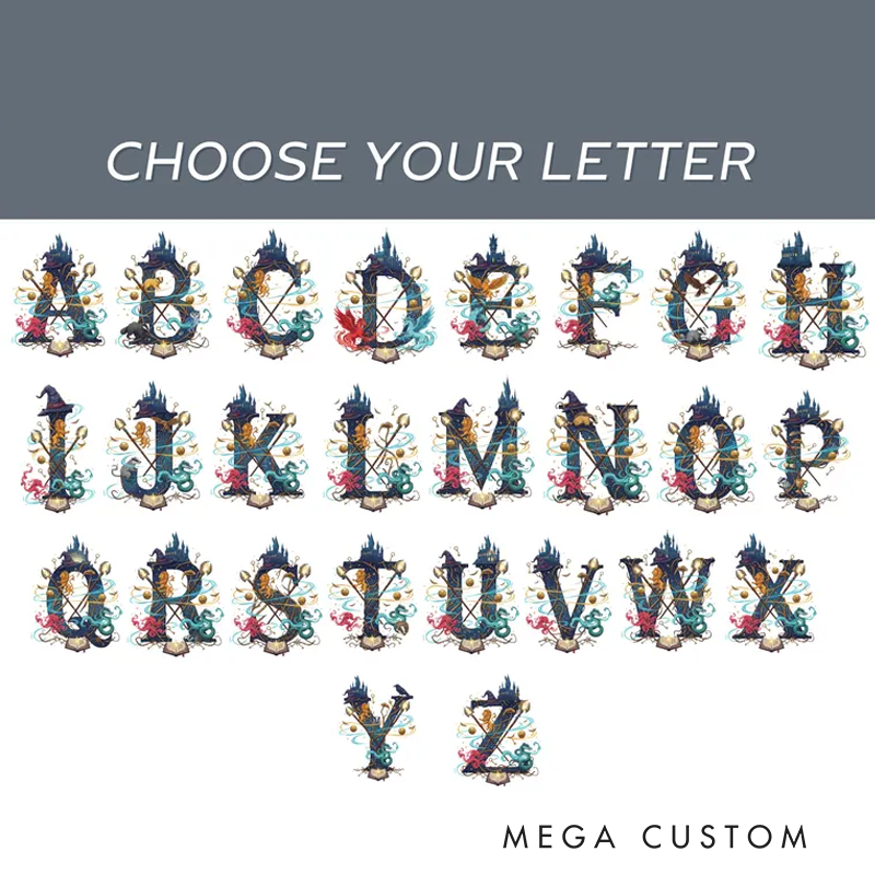 Personalized Wizard Ornament Monogram Christmas Ornament Wizard Inspired Ornament Magic Wizard Ornament for Kids Wizard Fantasy Ornament for Girls