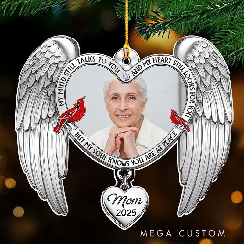Personalized Memorial Christmas Ornament You Are At Peace Custom Photo Acrylic Ornament Gifts for Loved Ones In Heaven 
