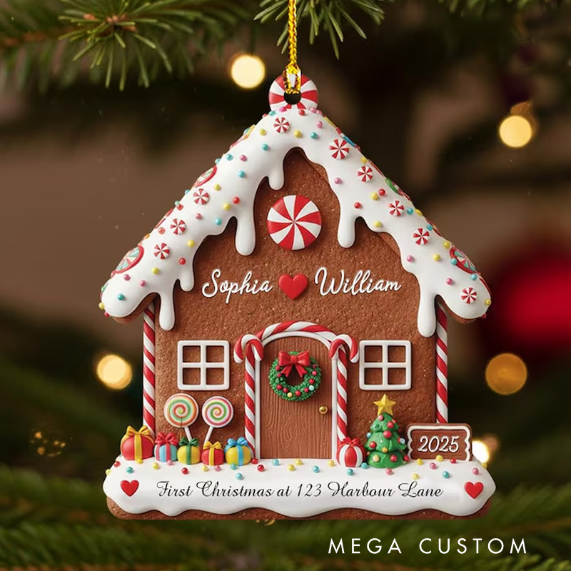 Personalized First Christmas in Our New Home Ornament New Home Ornament Housewarming Gift Custom First Home Ornament New House Keepsake