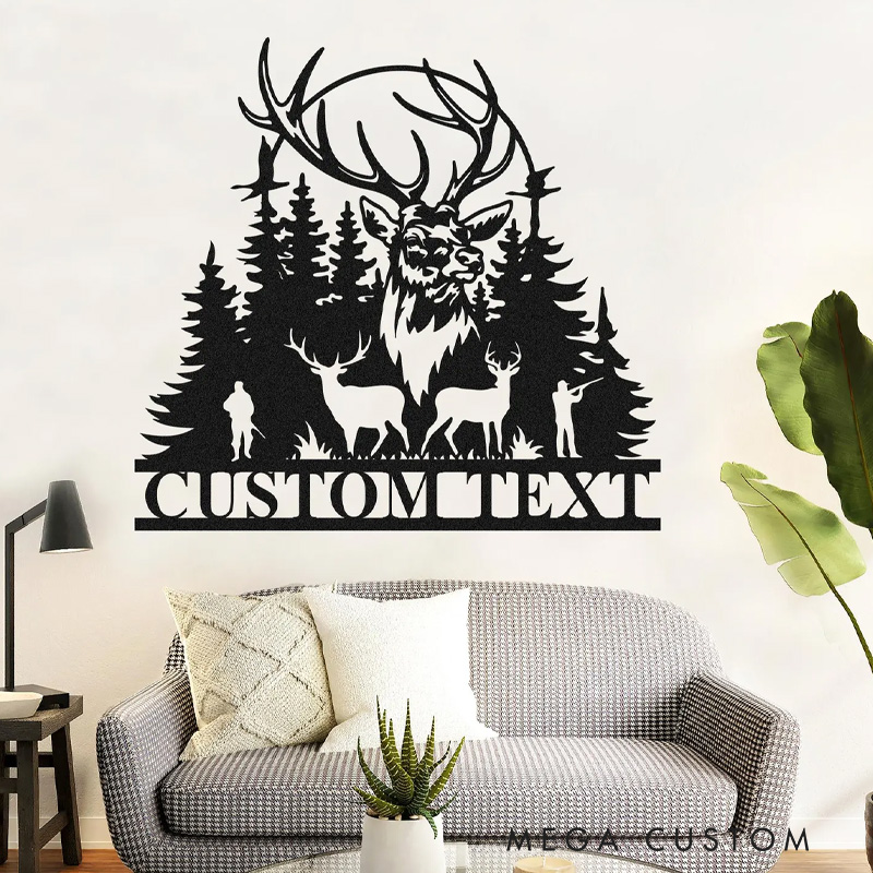 Personalized Custom Deer Hunting Sign Deer Metal Sign Deer Sign Outdoor Indoor Deer Wall Art Ranch Decor Deer Hunter Gift for Husband