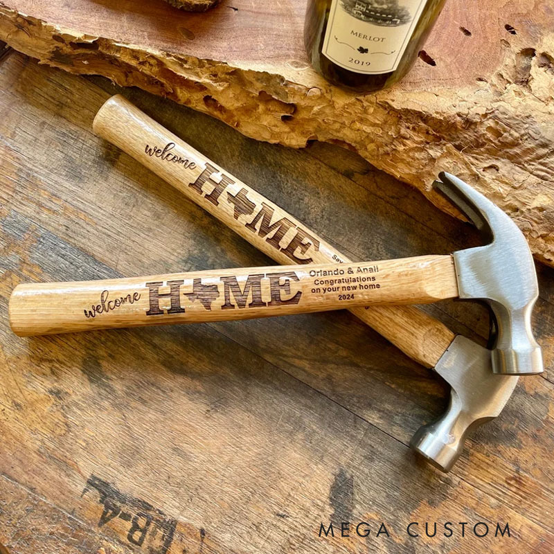 Personalized Engraved Full Size Hammer Welcome Home Real Estate Agent Closing Gift New Home Owner Gift