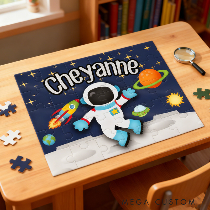 Personalized Puzzle for Kids Custom Astronaut Puzzle Space Them Puzzle Gifts for Kids