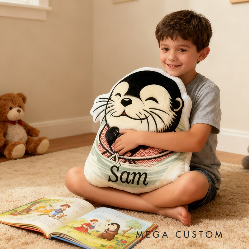Personalized Wanderlust Otter Pillow Graphic 3D Print Pillow for Travel Lovers
