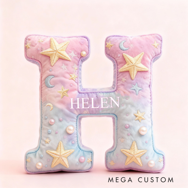 Personalized Flower Alphabet Throw Pillow Garden Flower Letter Pillow with Name for Kids Girl Boy Gardener Christmas Gifts Loving Room Decor