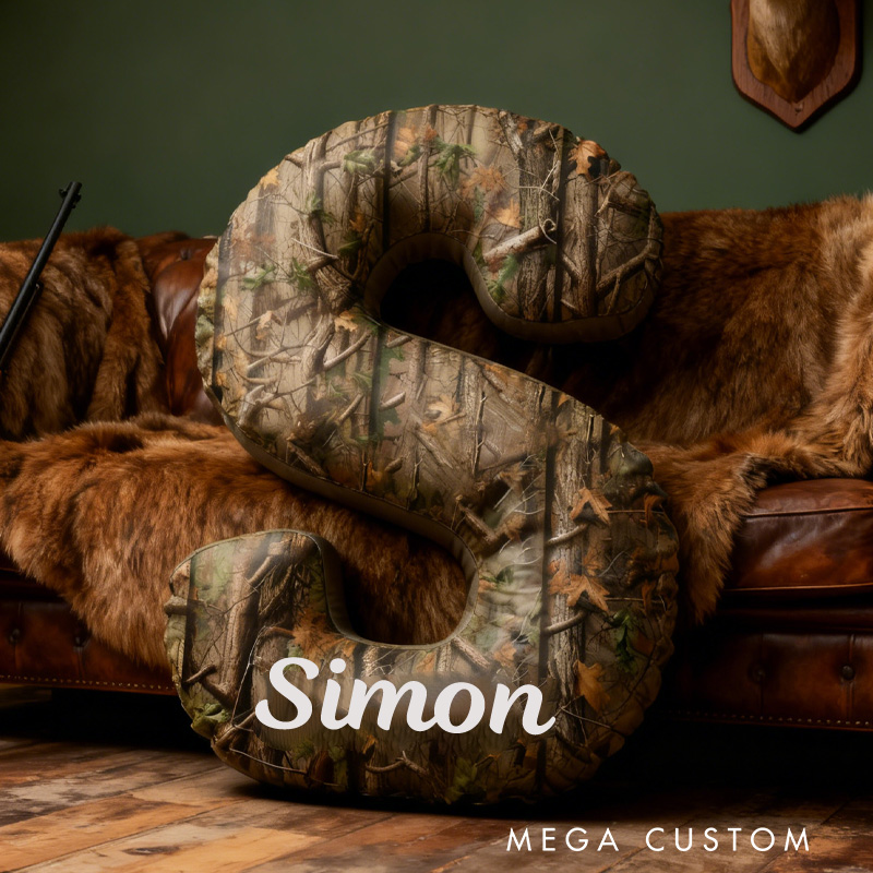 Personalized Hunting Camouflage Pillow Forest Background Pillow Hunting Camo Pillow Deer Hunting Lover Gift