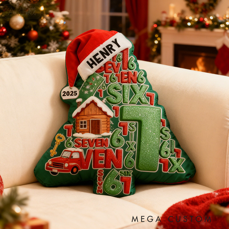 Personalized Six Seven 67 Gen Z Funny Slang Pillow Graphic 3D Print Christmas Pillow Custom Name Pillow Family Gift 