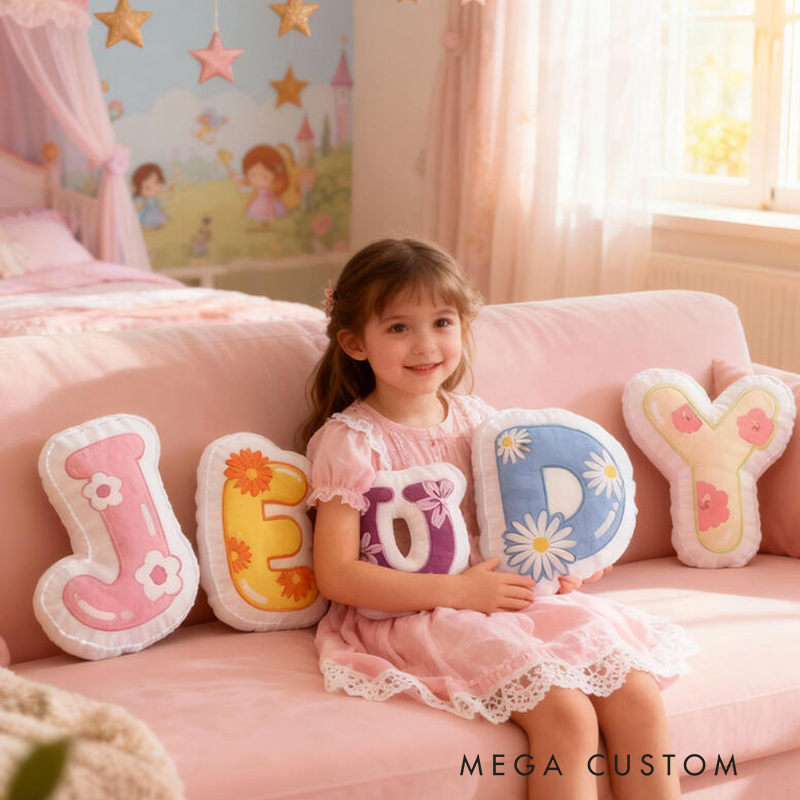 Personalized Letter Pillow Cartoon Letter Pillows Fun Gifts for Girls