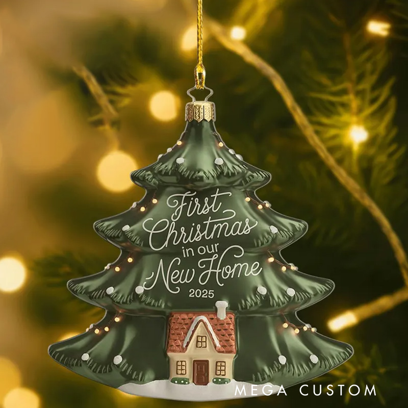 Personalized First Christmas in our New Home Ornament New Couple Christmas Gift Holiday Ornament For Homeowners New Homeowner Gift