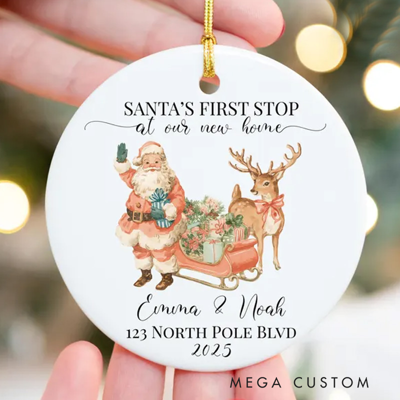 Personalized New Home Ornament 2025 First Christmas New Home Ornament Our First Christmas in Our New Home Ornament Newlywed Gift