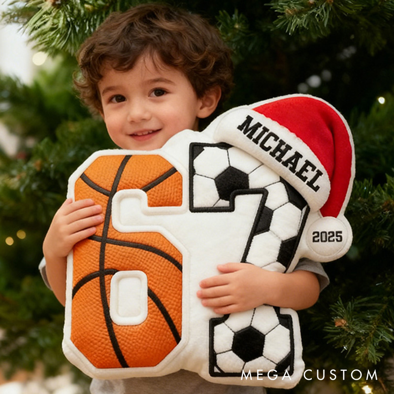 Personalized Funny 67 Sports Pillow Funny Christmas Gifts Basketball and Soccer Fans Sports Lover