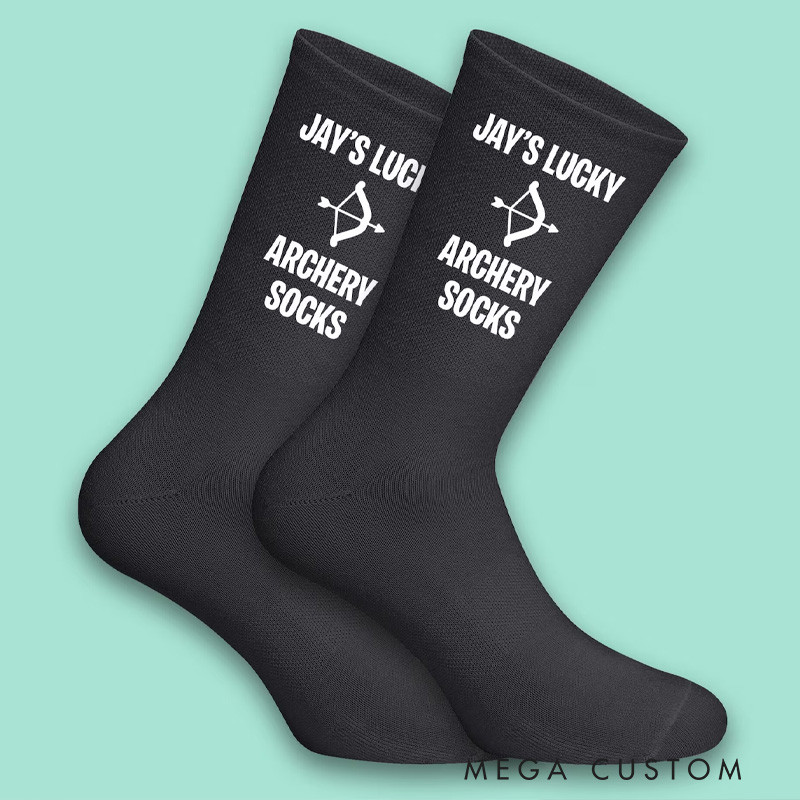 Personalised Lucky Archery Socks Custom Archery Gift Gift for Outdoor & Hunting Lovers