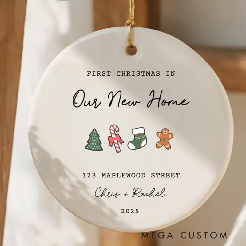 Personalized First Christmas in Our New Home Ornament New House Christmas Ornament Our First House Christmas New Home New Home Owner Gift
