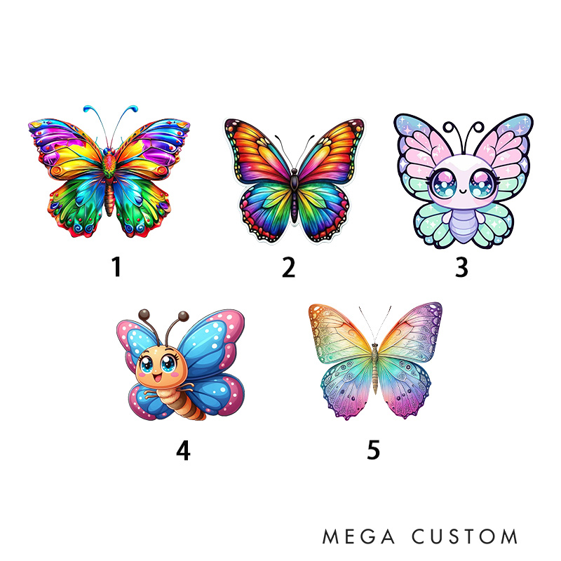 Personalized Name Pillow with Butterflies Design Colorful Gift for Kids Gardening Lovers Gift