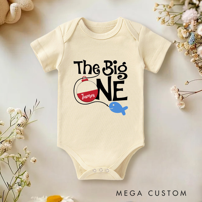 Personalized The Big One Fishing First Birthday Baby Onesie Baby Gift for New Mom