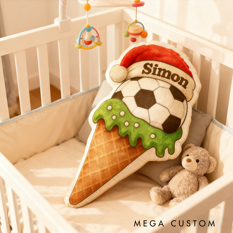 Personalized Soccer Christmas Pillow Celebrate Your Love for Soccer with Festive Holiday Charm