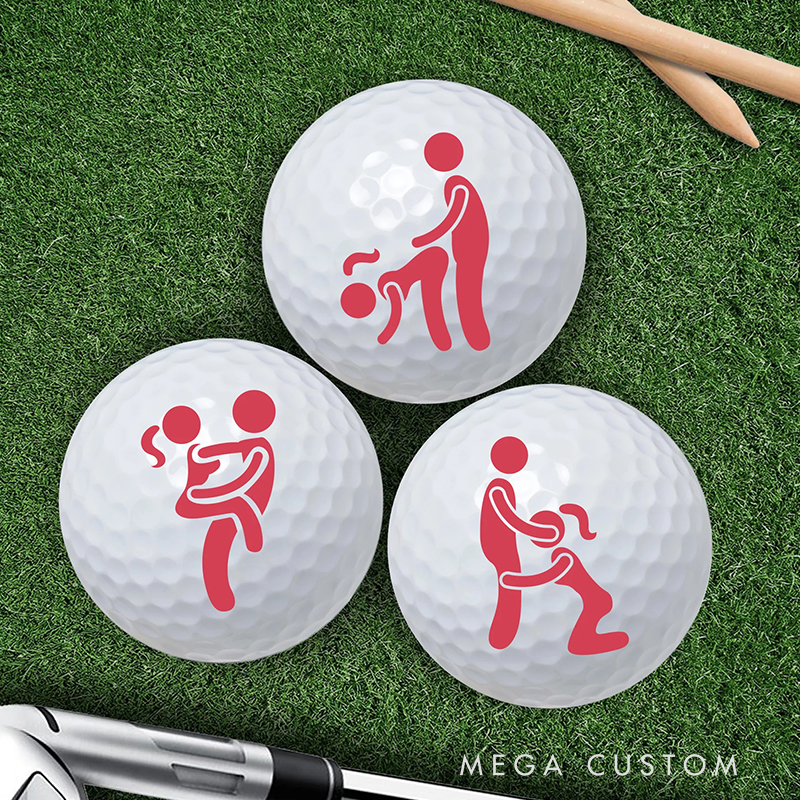Personalized Golf Ball for Fun-Loving Players with Dynamic Couple Design Mens Golf Gift