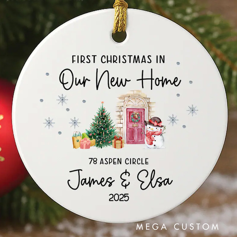 Personalized Christmas Ornament First Christmas in Our New Home