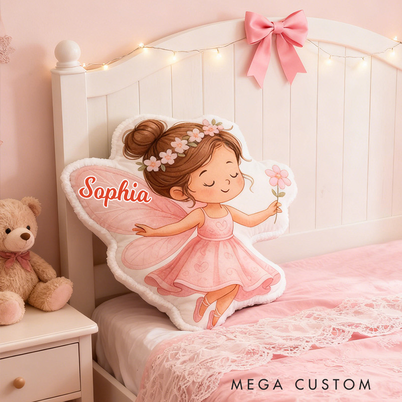 Personalized Garden Fairies Fairyland Pillows Custom Name Gifts for Girls Gardening Lovers Gift