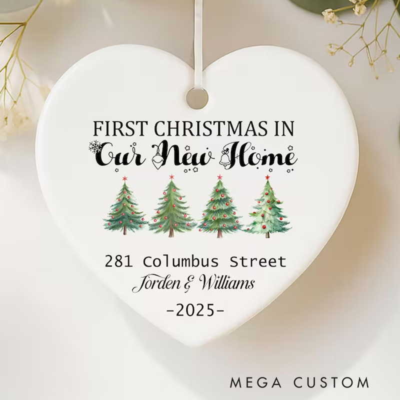 Personalized First Christmas in Our New Home Ornament 2025 Custom New House Keepsake Our First Home Christmas Decoration Holiday Gift