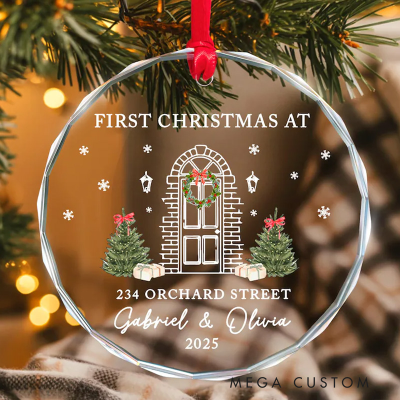 Personalized First Christmas in Our New Home Ornament Realtor Closing Gift Housewarming Gifts
