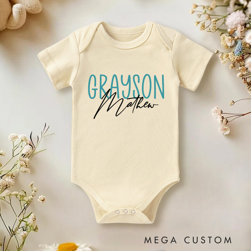 Personalized Name Baby Onesie New Baby Girl Boy Gift Nursery Gift