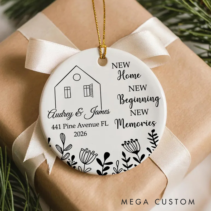 Personalized New Home Ornament New House New Beginning Housewarming Gift for Women New Home Gifts New Home Owners Gift Idea