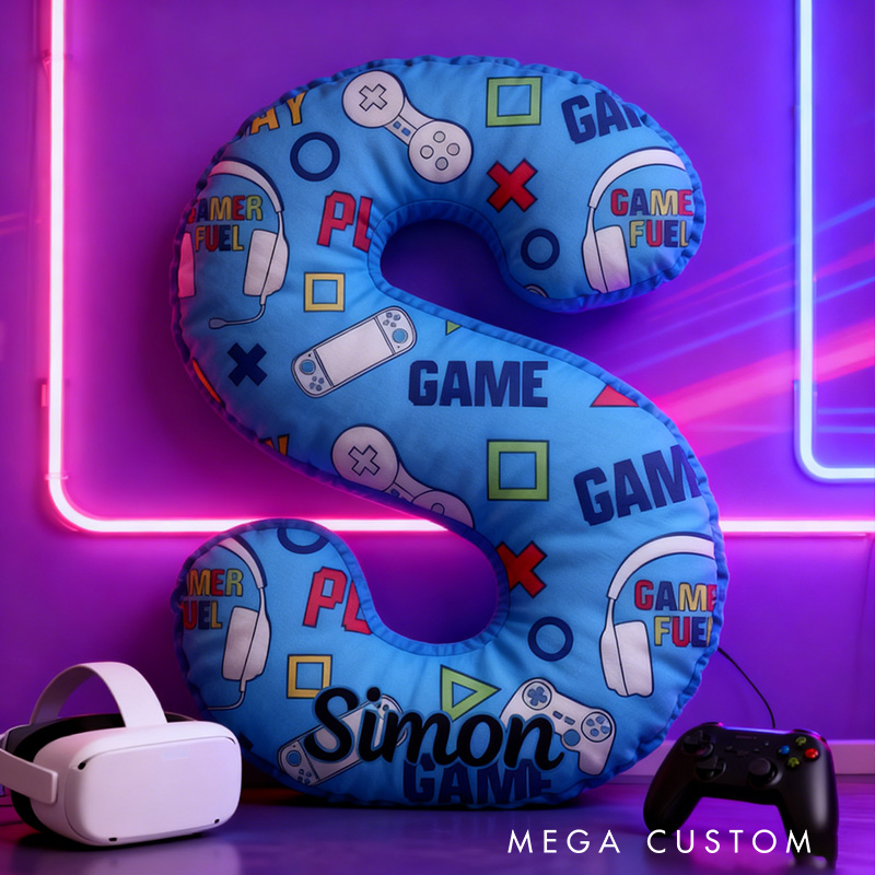 Personalized Gamer Cushion Pillow Custom Game Room Decoration Gift for Game Geek Lover