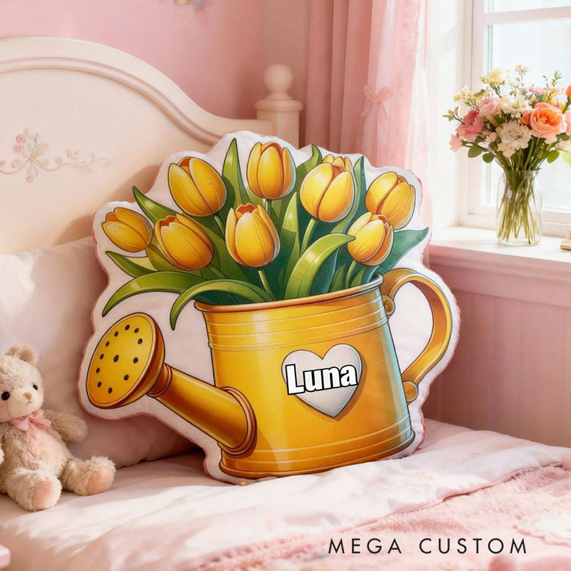 Personalized Floral Throw Pillows Beautiful Printed Pillow Perfect Bedroom Decoration for Kids Gardening Lovers Gift