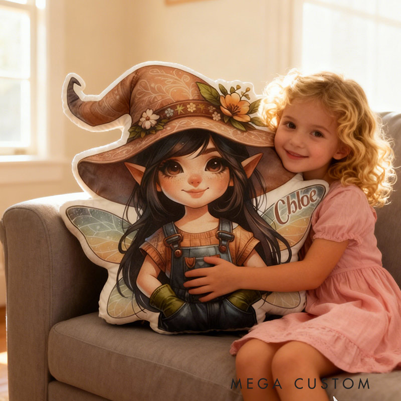 Personalized Garden Pixie Pillow with Custom Name Graphic 3D Print Pillow for Gardening Lovers