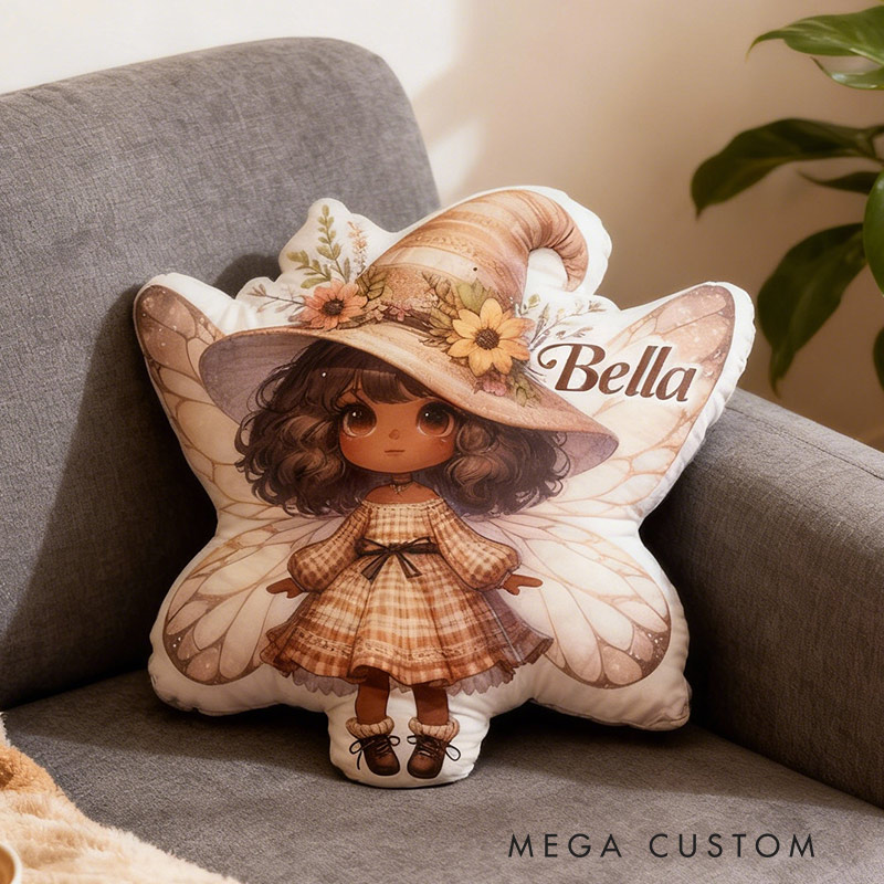 Personalized Charming Garden Fairy Pillow with Custom Name Graphic 3D Print Pillow for Gardening Lovers