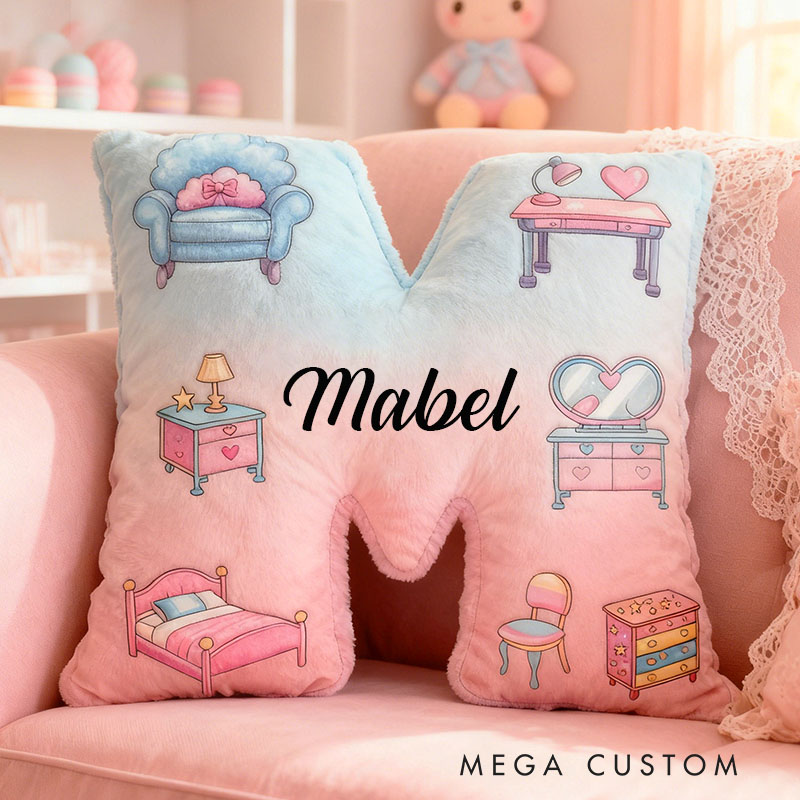 Personalized Letter Pillow Custom Pastel Furniture And Room Decor Design  Home Accent Perfect Gift For Kids Bedrooms Graphic 3D Print Moving Gifts