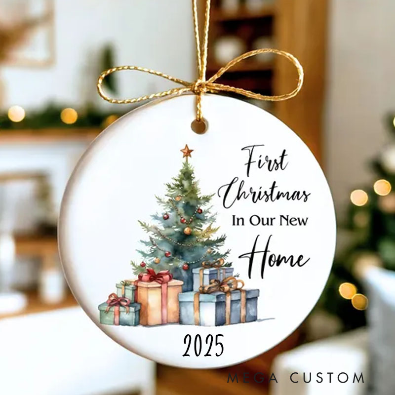 Personalized First Christmas In Our New Home Ornament New House Ornament Our First Home Ornament New Home Gift New Home Christmas Bauble