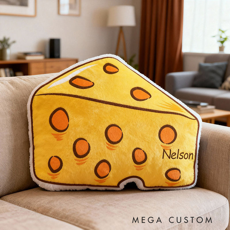 Personalized Cheese Throw Pillow with Name Bread ingredients Pillow for Kids Girl Baker Christmas Gifts Loving Room Decor