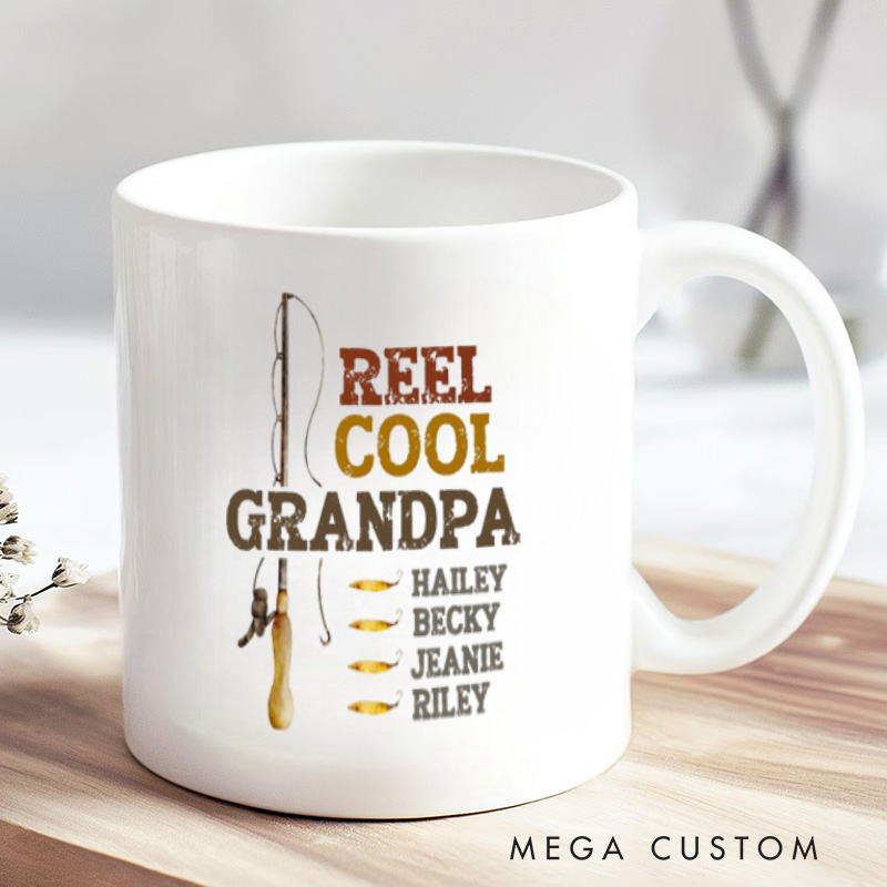 Personalized Fishing Mug Funny Fishing Mug Durable Ceramic Cup Coffee Mug Perfect Gift for Fishing Enthusiast Dad Grandpas 