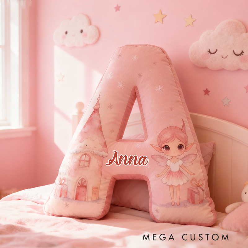 Personalized Letter Pillow Custom Fairy Tale Design Soft Home Decor Perfect Gift For Kids Bedrooms Or Special Occasions Housewarming Gifts