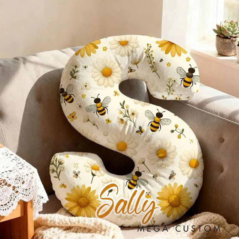 Personalized Fruit Letter Pillow Custom Name Cute Pillow Gift for Children Gardening Lovers Gift 