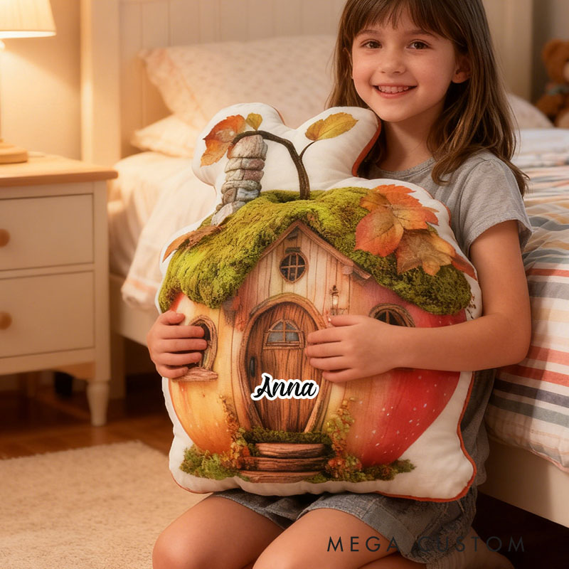[Copy]Personalized Mushroom House Pillow Custom Fairy Tale Design Soft Plush Cushion Whimsical Home Decor Perfect Gift For Kids Bedrooms Or Living Rooms