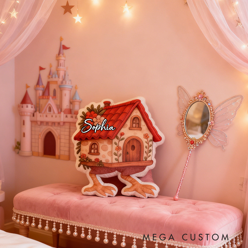 Personalized Spooky Houses Pillow Graphic 3D Print Custom Name Cottagecore Pillow Gift for Kids Famlily Housewarming Gift