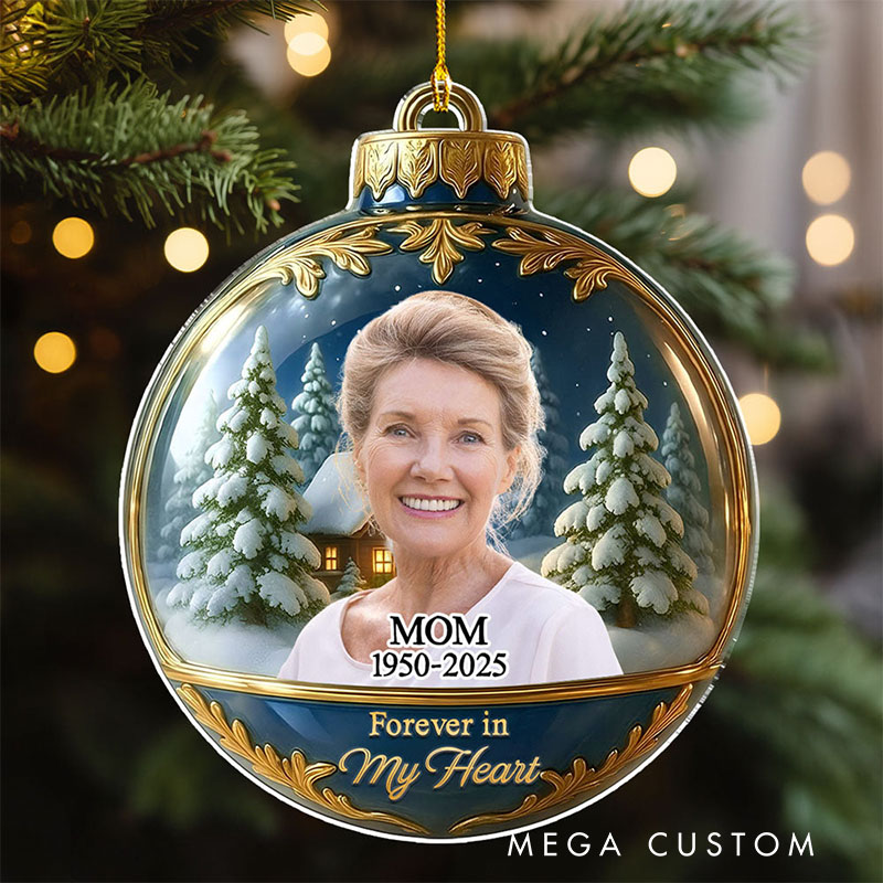 Personalized Acrylic Ornament In Loving Memory Memorial Photo Ornament Sympathy Gift for Loss of Loved Ones