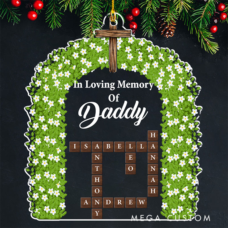 Personalized Acrylic Ornament In Loving Memory Forever Ornament Sympathy Gift for Loss of Loved Ones