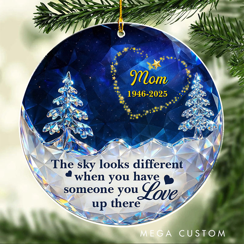 Personalized Acrylic Ornament Crystal Sky Ornament Sympathy Gift for Loss of Loved Ones