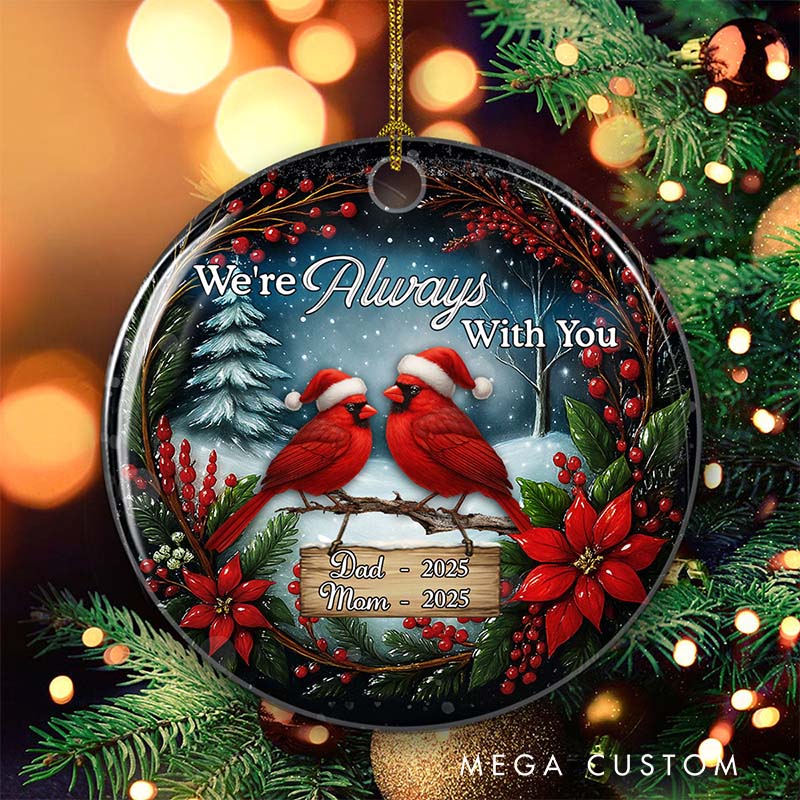 Personalized Memorial Ornament Im Always Near Christmas Ornament Ceramic Sympathy Gift for Loss of Loved Ones