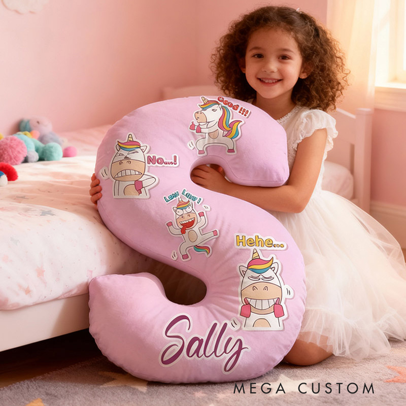 Personalized Initial Pillow Custom Name Pillow for Children Family Gift Housewarming Gift 