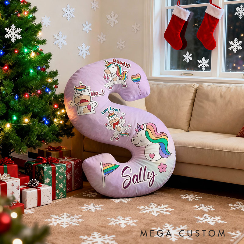 Personalized Initial Pillow Custom Name Pillow for Girls Family Gift Housewarming Gift 