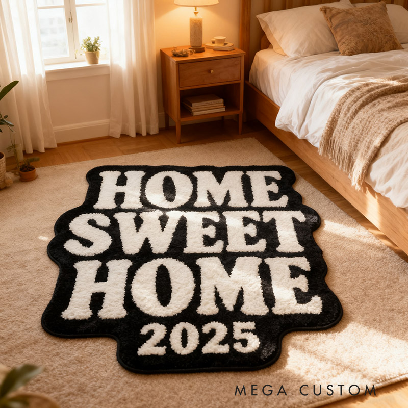 Personalized Home Sweet Home Rug Custom Year Design Soft Durable Floor Mat Decorative Accent For Entryways Living Rooms Bedrooms Or Housewarming Gifts
