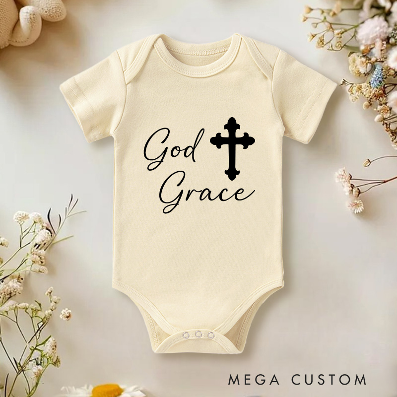 Personalized God Bless First Name Baby Onesie New Baby Girl Boy Gift Nursery Gift