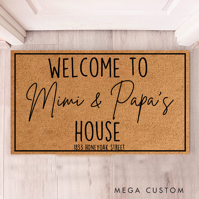 Personalized Welcome Doormat Custom Coir Mat With Family Name Indoor Outdoor Rug Perfect Housewarming New Home Gift 